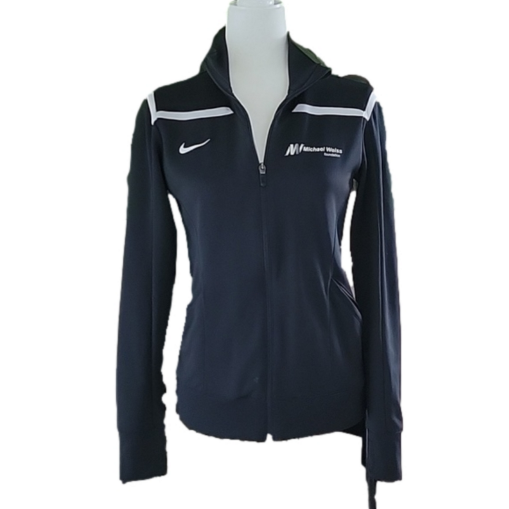 Nike DriFit Michael Weiss Black Fitted Full Zip Skater Jacket Size Small EUC